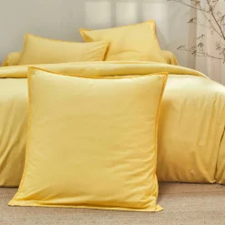 Linge de lit uni coton lavé