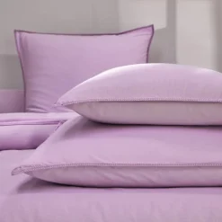 Linge de lit uni coton lavé