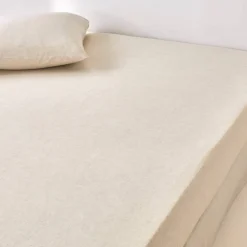 Linge de lit uni en bambou et en lin**