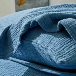 Linge de lit uni en triple gaze de coton