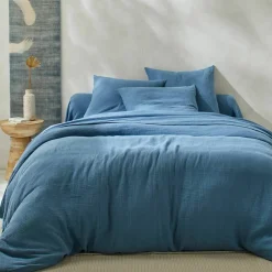 Linge de lit uni en triple gaze de coton