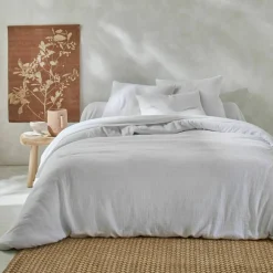 Linge de lit uni en triple gaze de coton