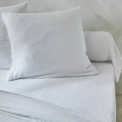 Linge de lit uni en triple gaze de coton