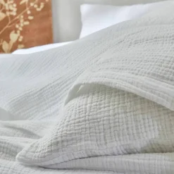 Linge de lit uni en triple gaze de coton