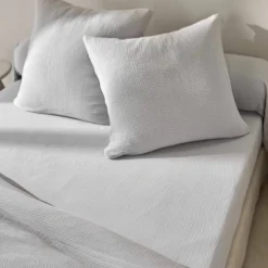 Linge de lit uni en triple gaze de coton