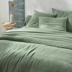 Linge de lit uni en triple gaze de coton