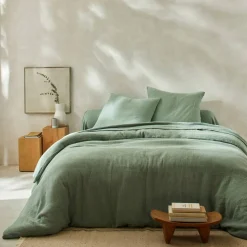 Linge de lit uni en triple gaze de coton