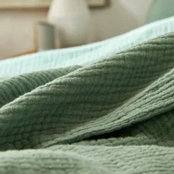 Linge de lit uni en triple gaze de coton
