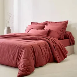 Linge de lit uni - percale de coton 72 fils/cm²