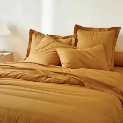 Linge de lit uni polyester-coton Colombine