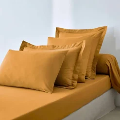 Linge de lit uni polyester-coton Colombine