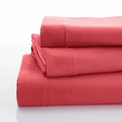 Linge de lit uni polyester-coton Colombine