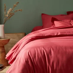 Linge de lit uni polyester-coton Colombine