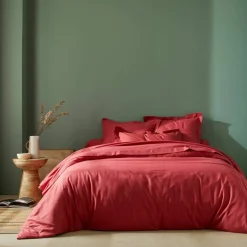 Linge de lit uni polyester-coton Colombine