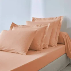 Linge de lit uni polyester-coton Colombine