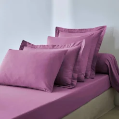 Linge de lit uni polyester-coton Colombine