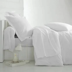 Linge de lit uni polyester-coton Colombine