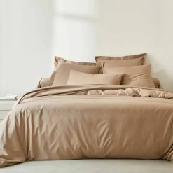 Linge de lit uni polyester-coton Colombine