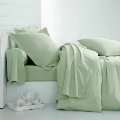 Linge de lit uni polyester-coton Colombine