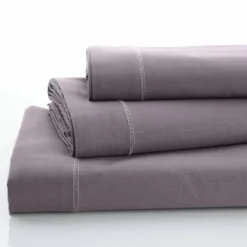 Linge de lit uni polyester-coton Colombine
