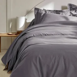 Linge de lit uni polyester-coton Colombine