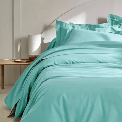 Linge de lit uni polyester-coton Colombine