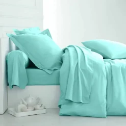 Linge de lit uni polyester-coton Colombine
