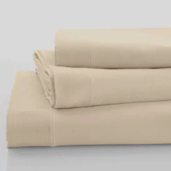 Linge de lit uni polyester-coton Colombine