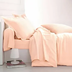 Linge de lit uni polyester-coton Colombine