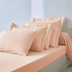 Linge de lit uni polyester-coton Colombine