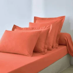 Linge de lit uni polyester-coton Colombine