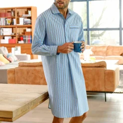 Liquette pyjama rayures popeline coton