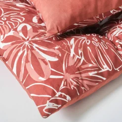 Long coussin déco imprimé feuillage