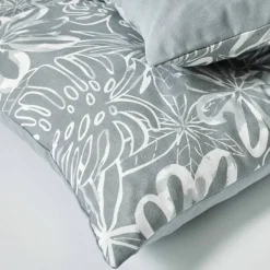 Long coussin déco imprimé feuillage