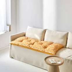 Long coussin déco imprimé feuillage