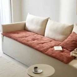 Long coussin de canapé tissage chenille