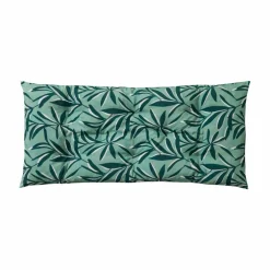 Long coussin de sol imprimé feuillage
