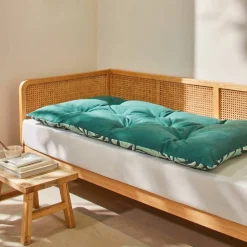 Long coussin de sol imprimé feuillage