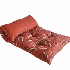 Long coussin de sol imprimé feuillage