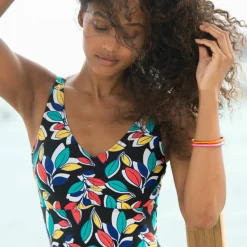 Maillot de bain 1 pièce de bain imprimé Boruca- effet tankini