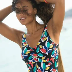 Maillot de bain 1 pièce de bain imprimé Boruca- effet tankini