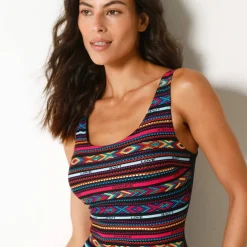 Maillot de bain 1 pièce drapé sculptant - imprimé brésilien
