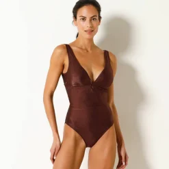 Maillot de bain 1 pièce forme foulard irisé Camano, sans armatures