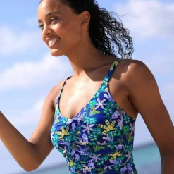 Maillot de bain 1 pièce imprimé sculptant Naga