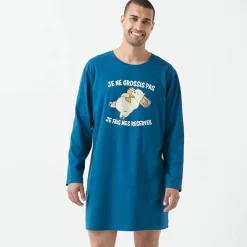 Maxi T-shirt pyjama imprimé "Je ne grossis pas"