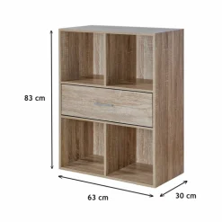 Meuble de rangement ORIGAME - 4 cases, 1 tiroir