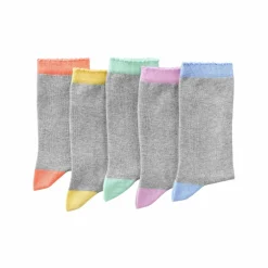 Mi-chaussettes contrastées - lot de 5 paires