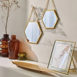 Miroir hexagonal - lot de 2