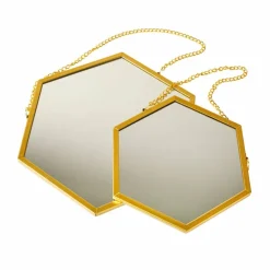Miroir hexagonal - lot de 2
