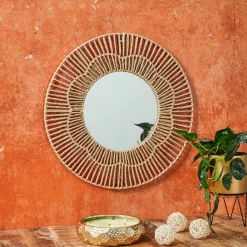 Miroir rond en corde